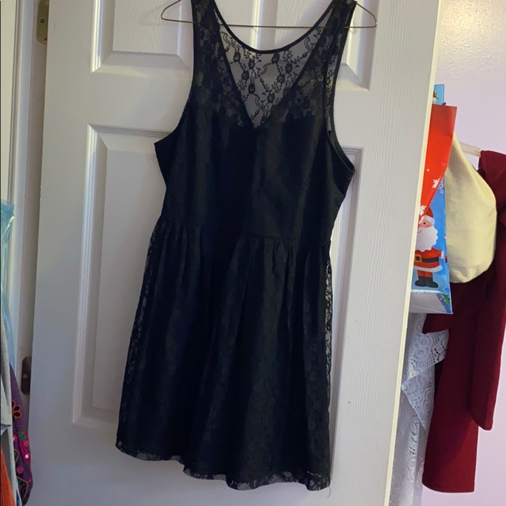Black lace dress